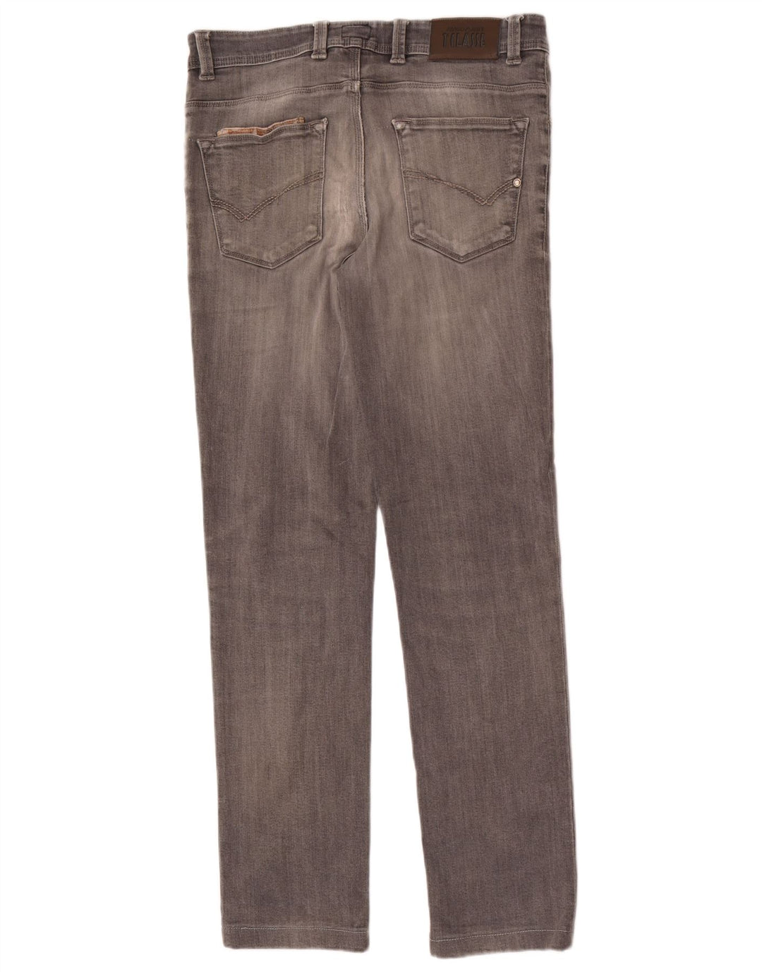 ALVIERO MARTINI Herren Slim Jeans W33 L31 Graue Baumwolle