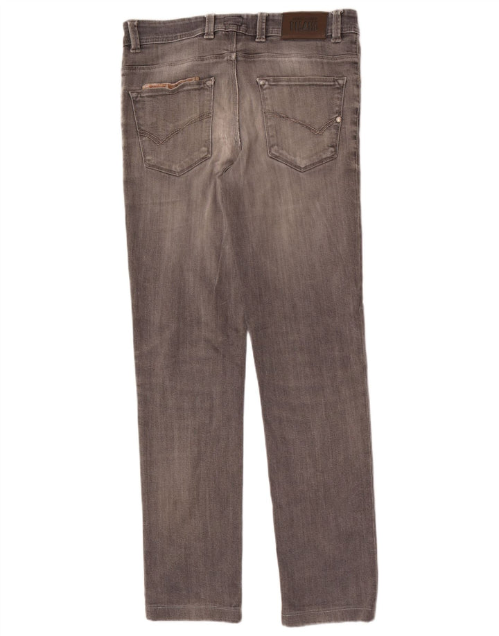 ALVIERO MARTINI Herren Slim Jeans W33 L31 Graue Baumwolle