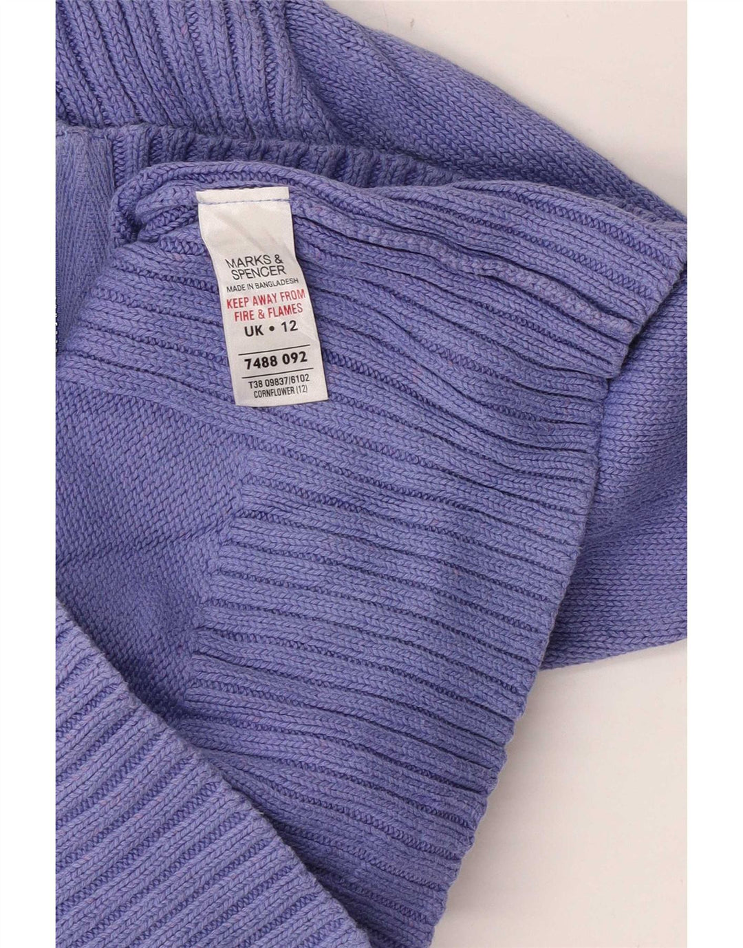 Marks & Spencer Damen-Cardigan-Pullover UK 12 Mittellila Baumwolle
