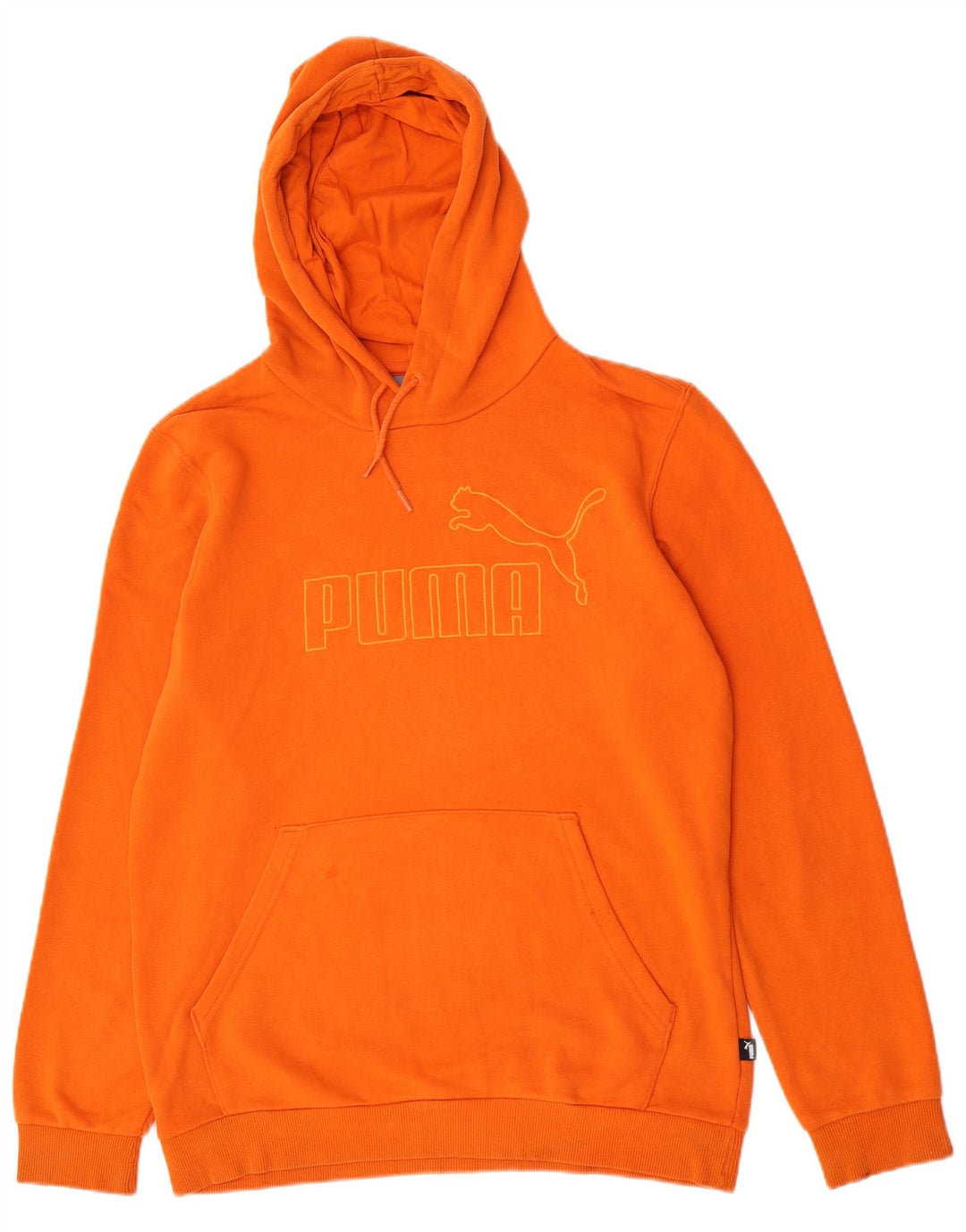 Puma Herren Graphic Hoodie Pullover Small Orange Baumwolle