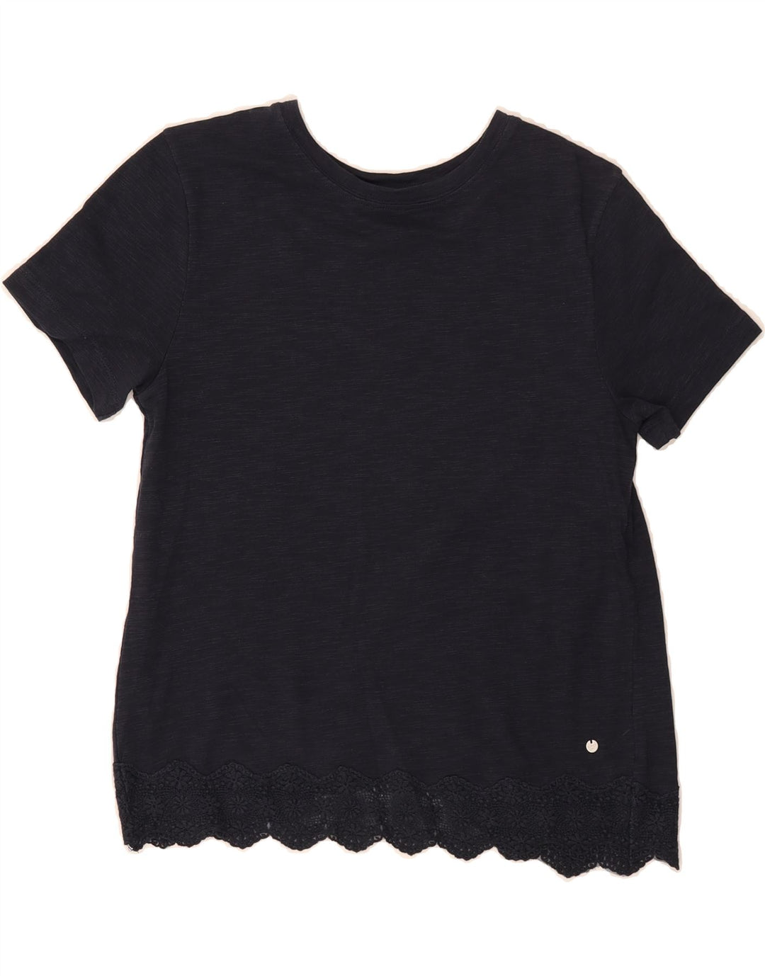 SUPERDRY Womens Blouse Top UK 10 Small Navy Blue Flecked Vintage Superdry and Second-Hand Superdry from Messina Hembry 