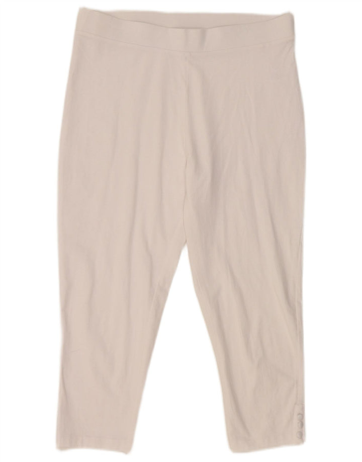 M&Co Damen Capri-Leggings UK 14 Large Weiße Baumwolle