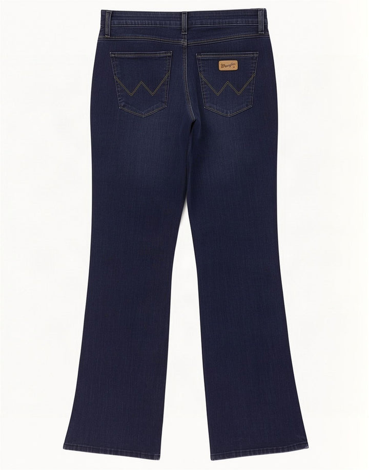 Wrangler Damen Bootcut-Jeans W32 L32 Marineblaue Baumwolle