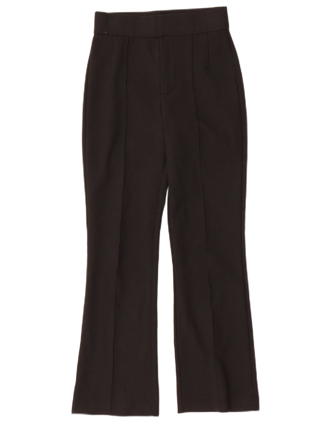 ZARA Damen Bootcut-Anzughose XS W24 L27 Schwarz Polyester