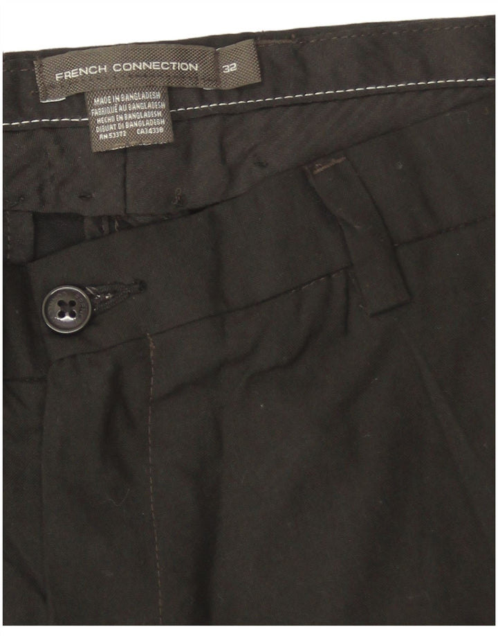 French Connection Slim-Anzughose für Herren, W32, L31, schwarzes Polyester