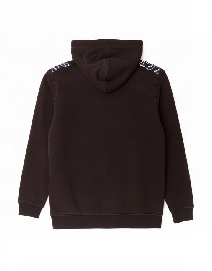Terranova Herren-Kapuzenpullover mit Grafik, groß, aus schwarzem Polyester
