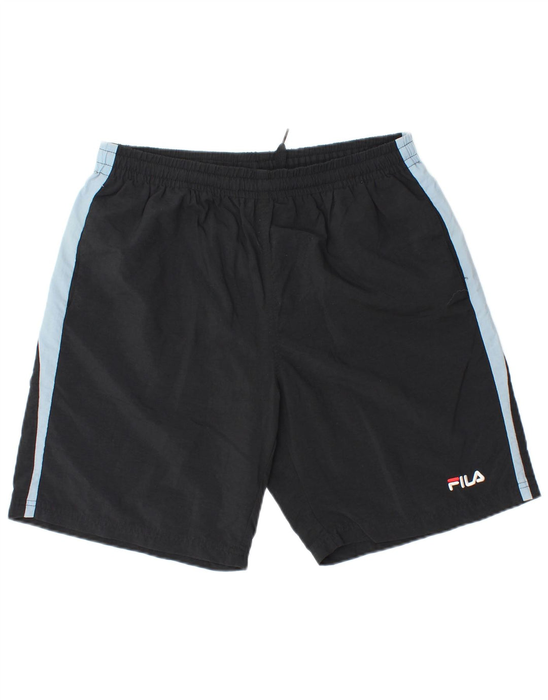 Fila Herren-Sportshorts, groß, schwarzes Colourblock-Polyamid