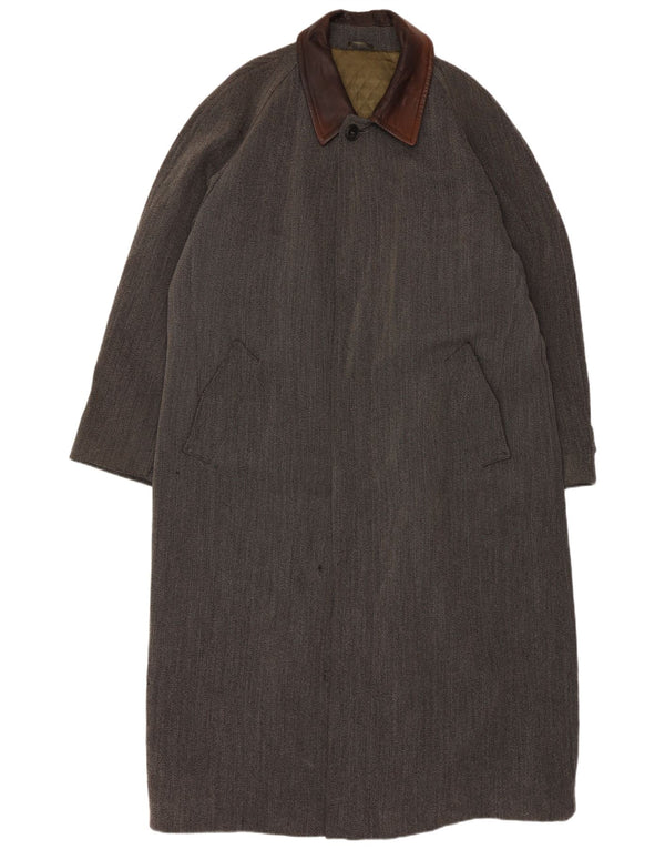 HUGO BOSS Herrenmantel UK 42 XL Graue Wolle