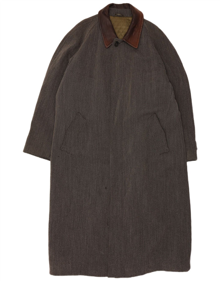 HUGO BOSS Herrenmantel UK 42 XL Graue Wolle