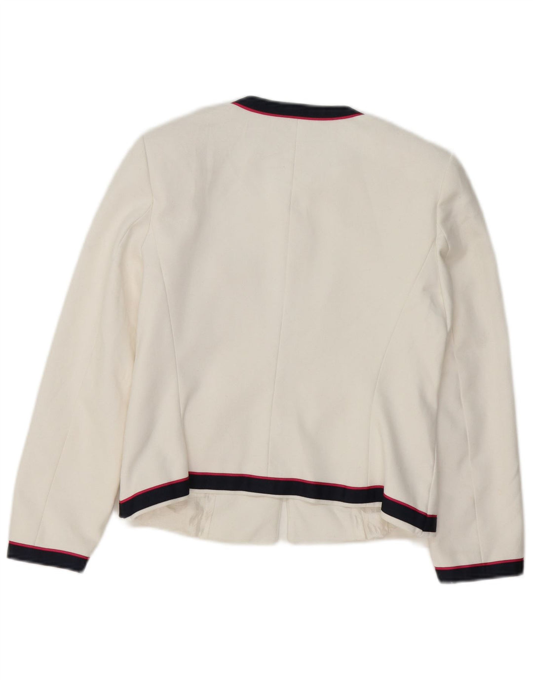 Zara Damen Blazer Jacke UK 10 Small Weiß gestreift