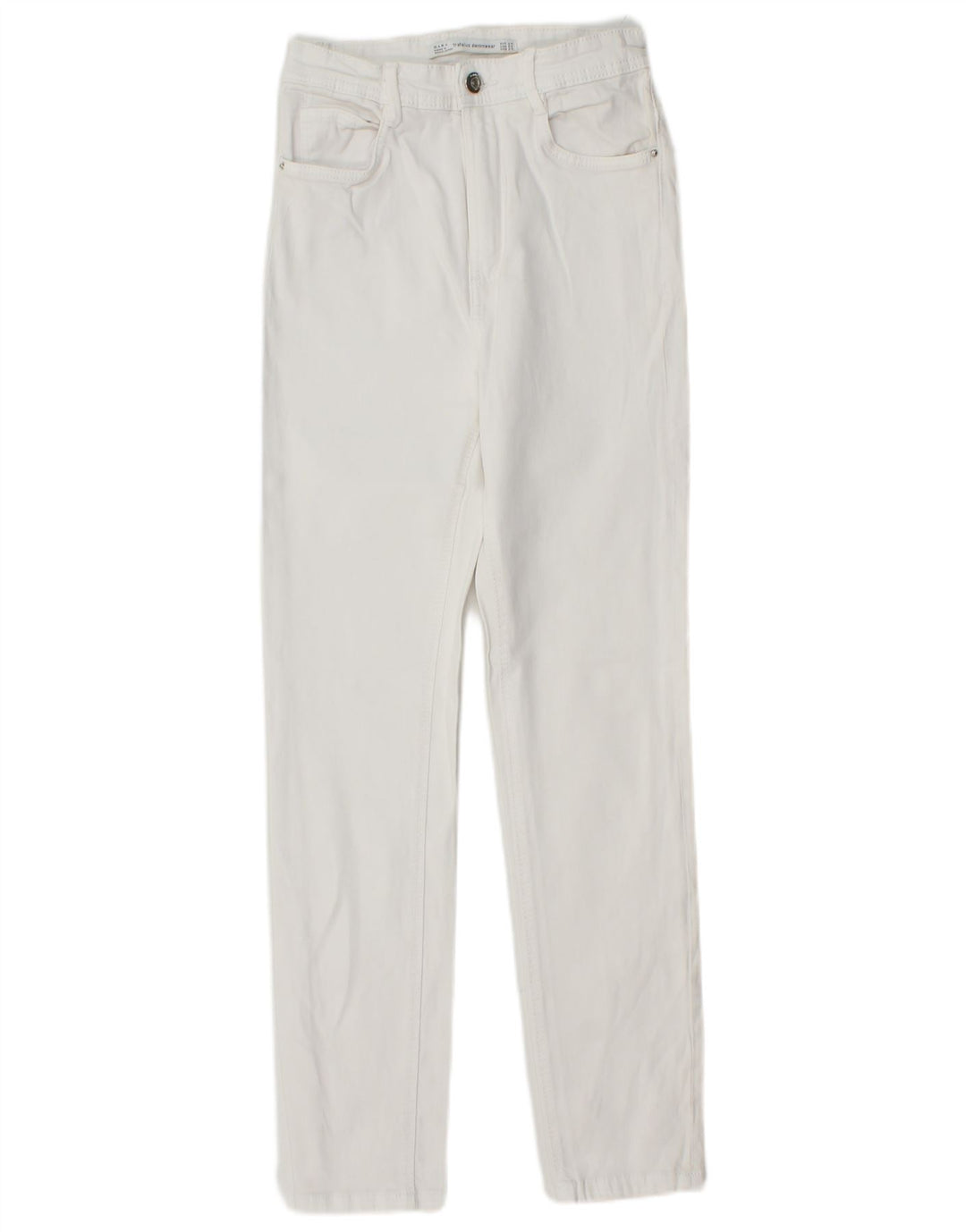 ZARA Damen Slim Jeans EU 34 2XS W24 L27 Weiß