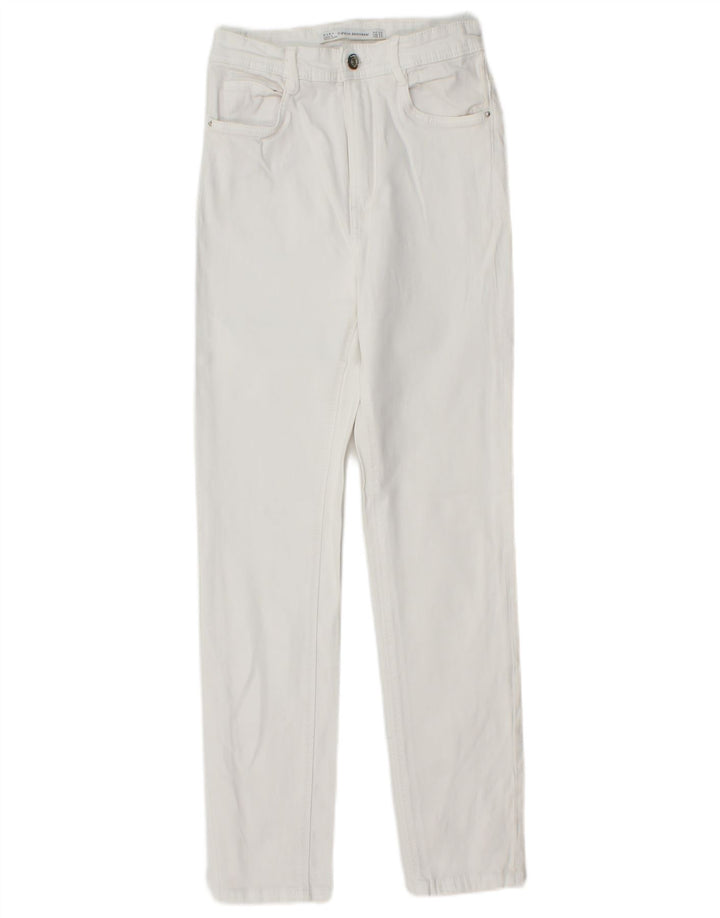 ZARA Damen Slim Jeans EU 34 2XS W24 L27 Weiß