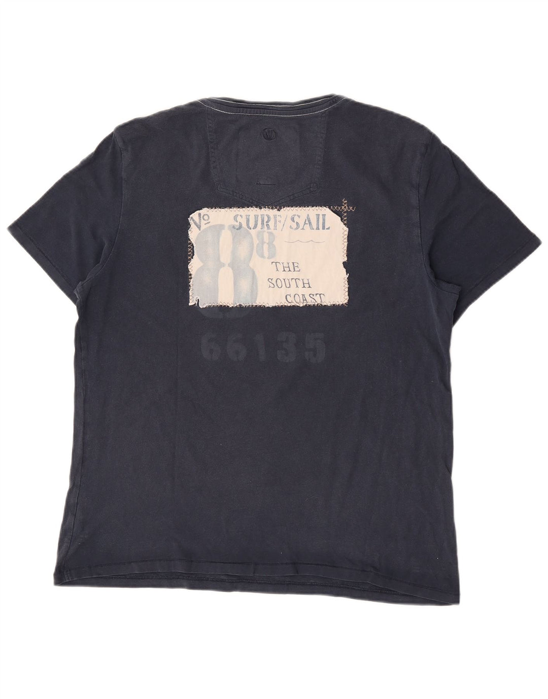 Fat Face Herren-T-Shirt mit Grafik, mittlere Marineblau-Baumwolle