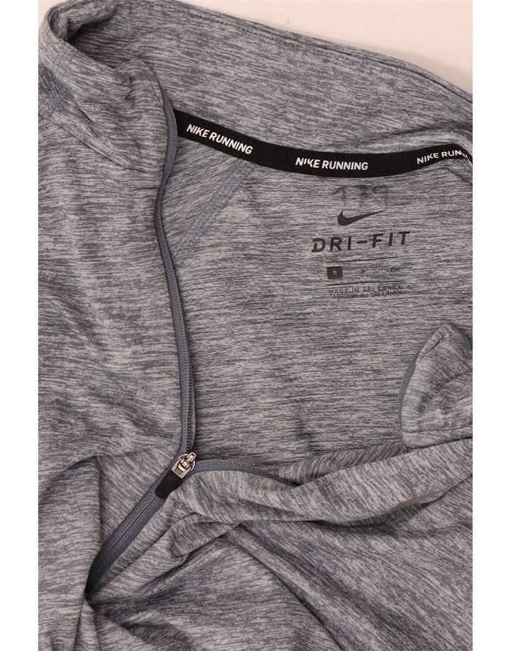 Nike Herren Dri Fit Pullover-Trainingsanzugoberteil mit Reißverschluss, Größe S, Grau meliert