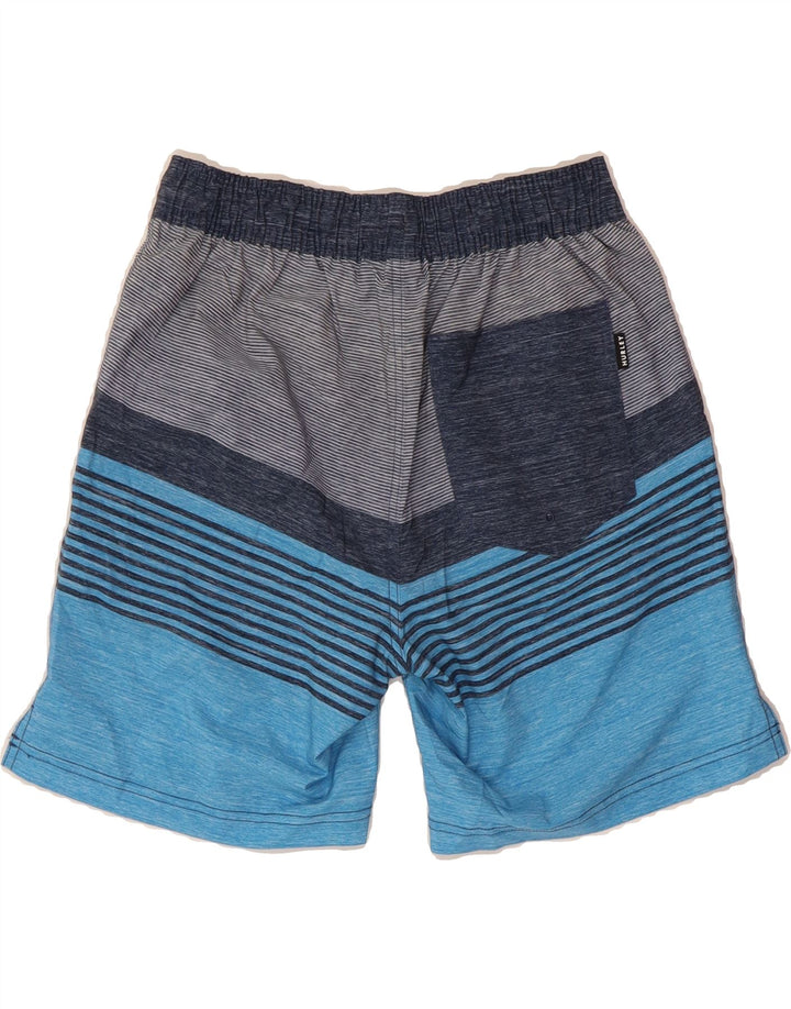 HURLEY Mens Graphic Swimming Shorts Small  Blue Striped Polyester Vintage Hurley and Second-Hand Hurley from Messina Hembry 