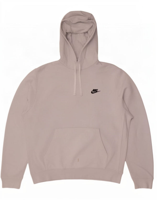 Nike Herren Kapuzenpullover, groß, graue Baumwolle