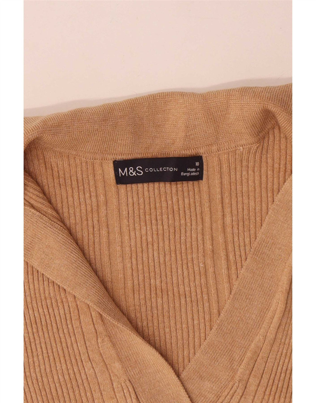 Marks & Spencer Damen-Pullover, übergroß, Rollkragenpullover, Gr. 10, Größe S, Beige