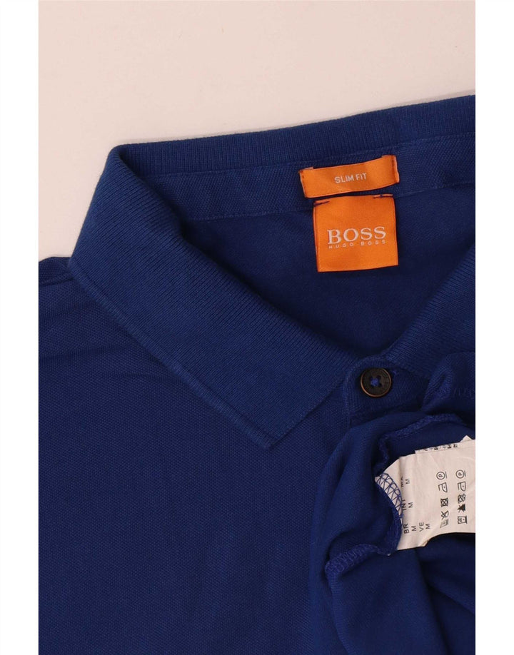 Hugo Boss Herren Slim Fit Poloshirt Mittelblaue Baumwolle
