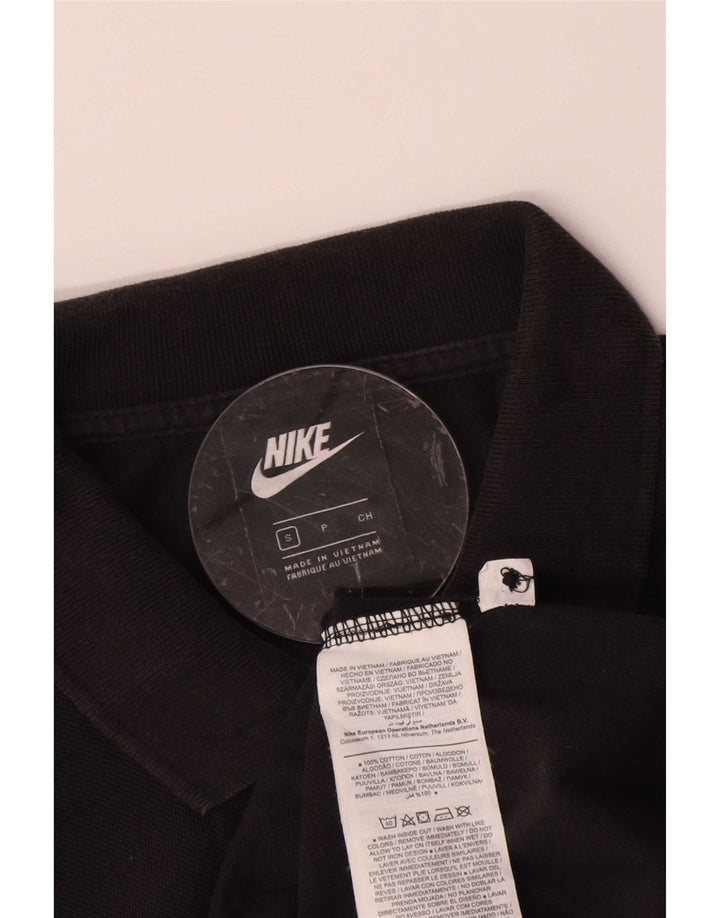 Nike Herren-Poloshirt, Größe S, schwarze Baumwolle