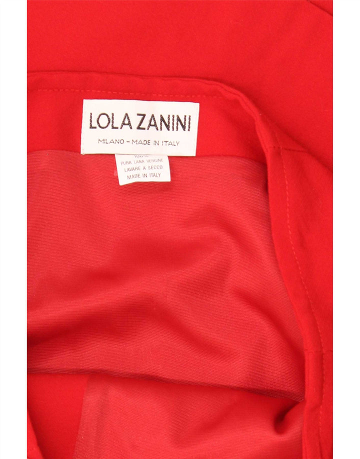 Lola Zanini Damen Wickelrock W29 Mittelrote Schurwolle