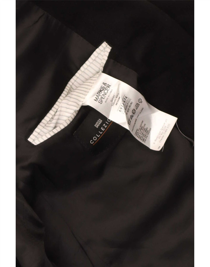 Marks & Spencer Herren-Velours-Blazer mit 2 Knöpfen, UK 40, Mittelschwarz