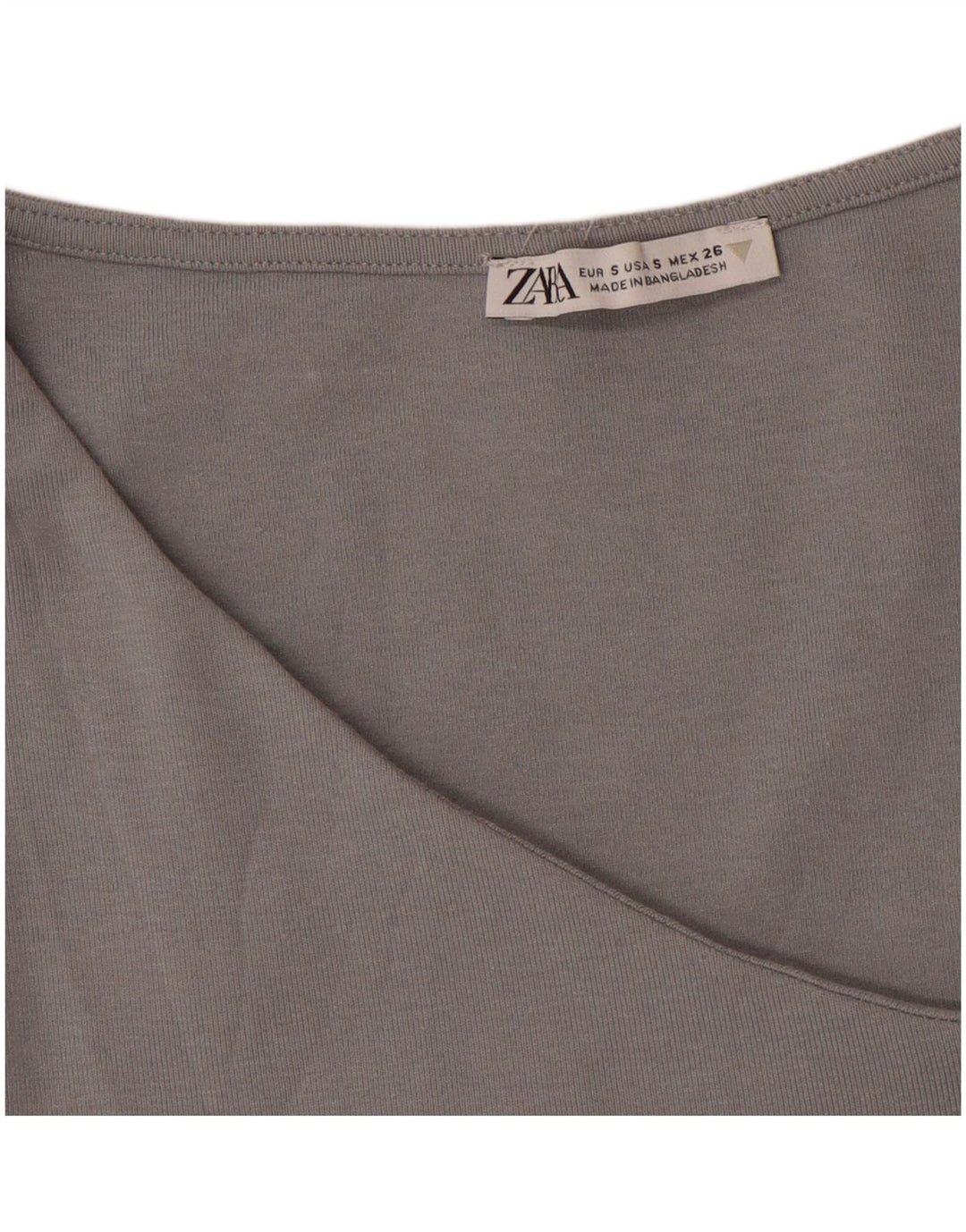 Zara Damen Crop Vest Top UK 8 Small Grau