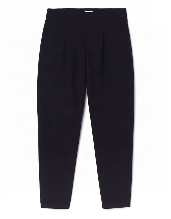 Marks & Spencer Damen-Freizeithose mit hoher Taille, UK 12, M, W30, L27, Marineblau