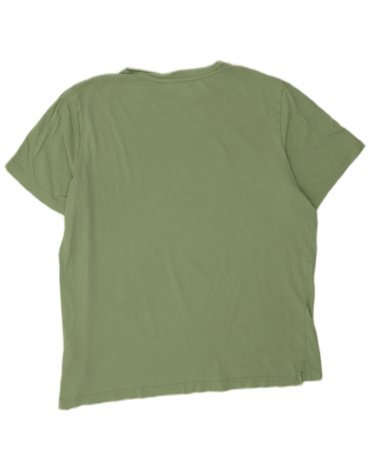 Puma Herren Grafik-T-Shirt-Oberteil, groß, grüne Baumwolle