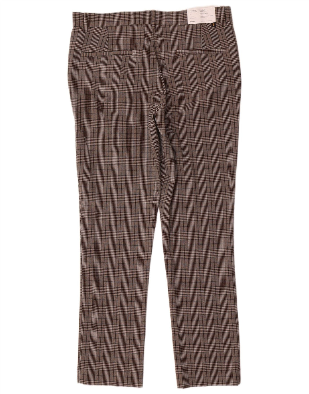 Farah Slim Chino-Hose für Herren, W32, L30, grau kariertes Polyester