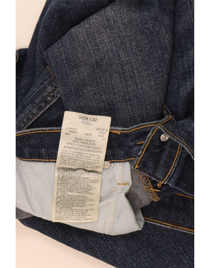 Lee Damen Powell Straight Jeans W28 L32 Marineblau Baumwolle