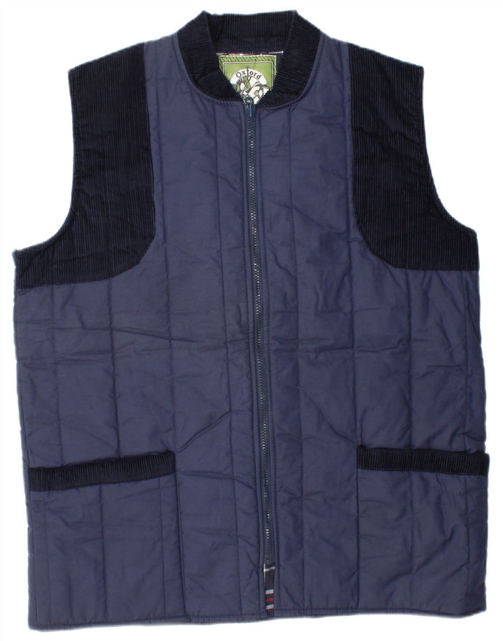 Oxford Blue Herren Wattierte Weste UK 38 Mittel Marineblau Polyester