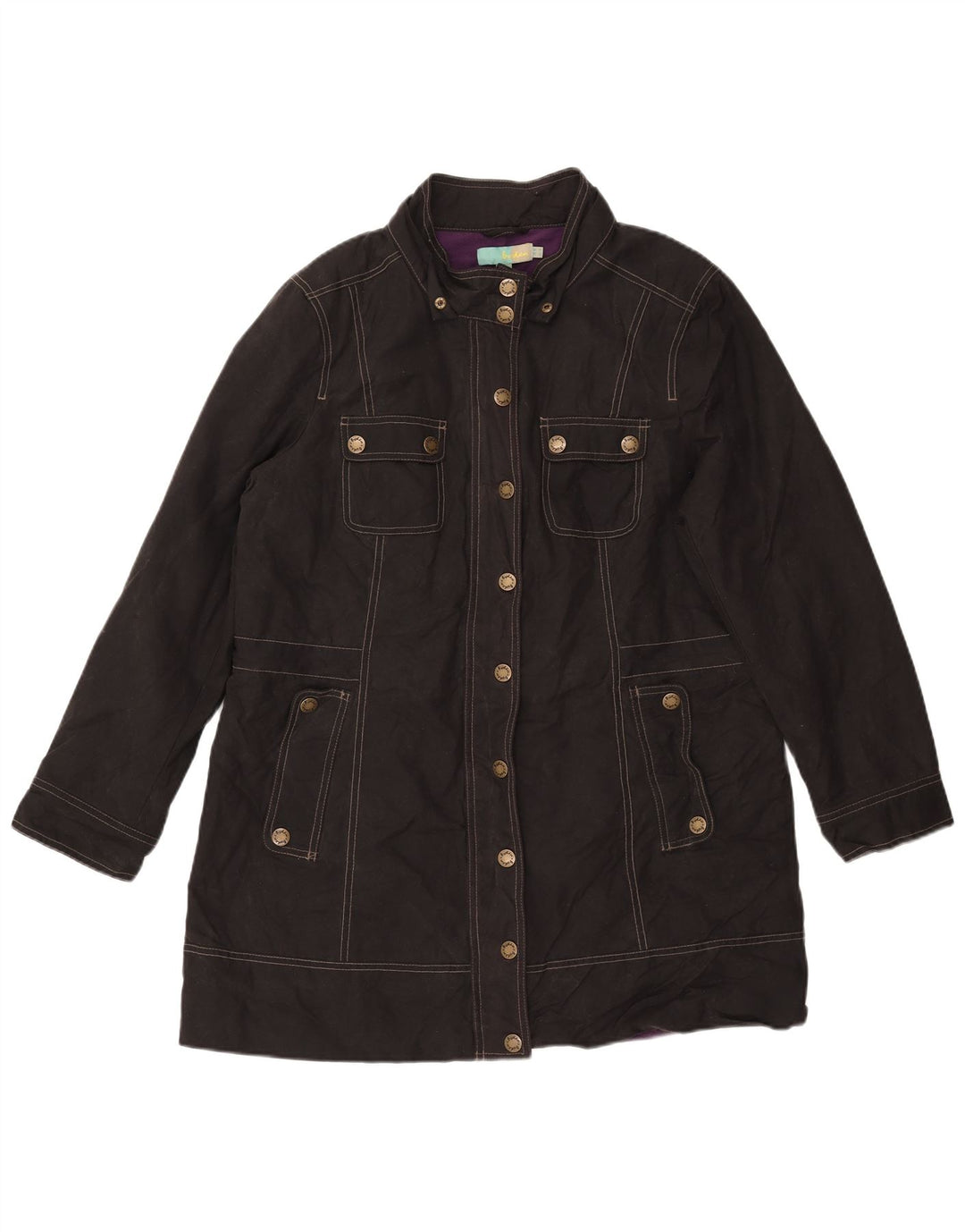 Boden Womens Utility Übergroßer Mantel UK 10 Small Schwarz