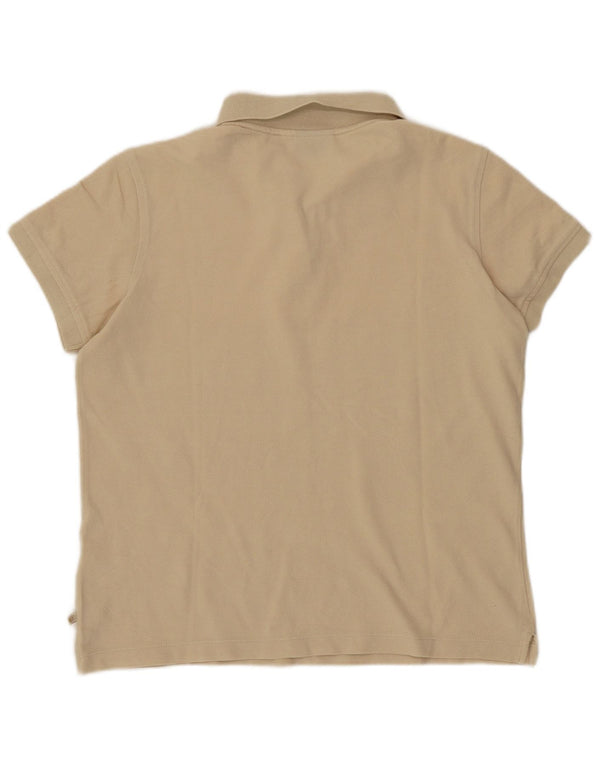 Lotto Damen Poloshirt UK 14 Large Beige Baumwolle