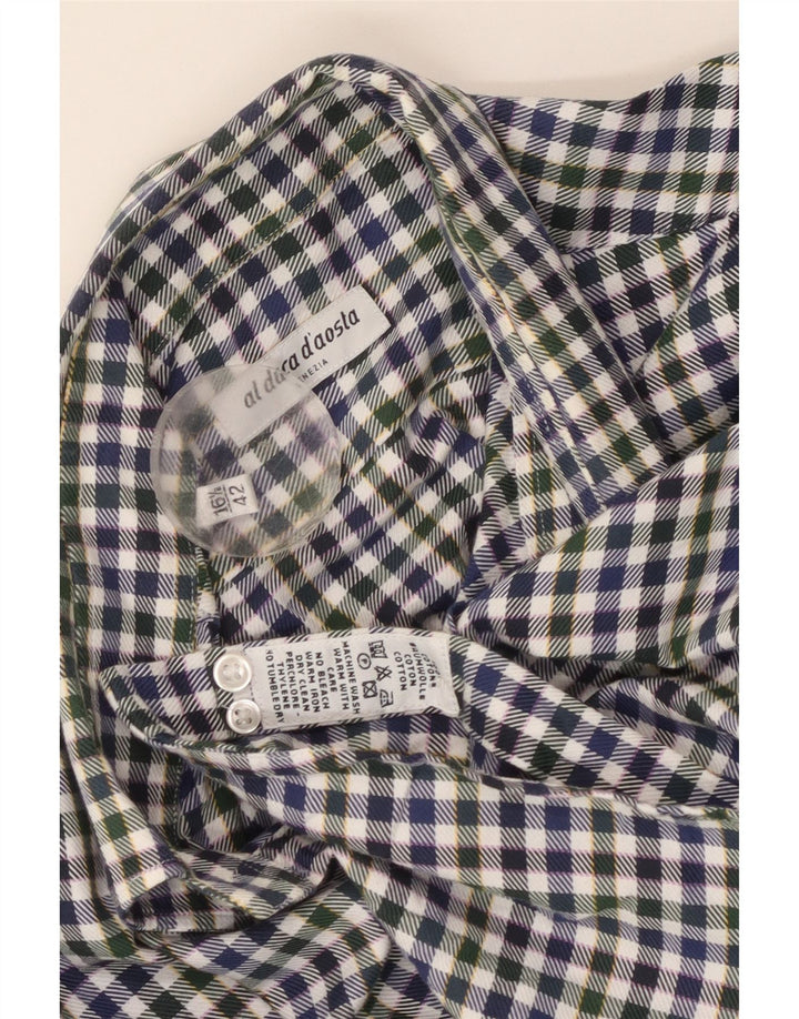 Al Duca D'Aosta Herren Flanellhemd Größe 42 16 1/2 Large Mehrfarbig