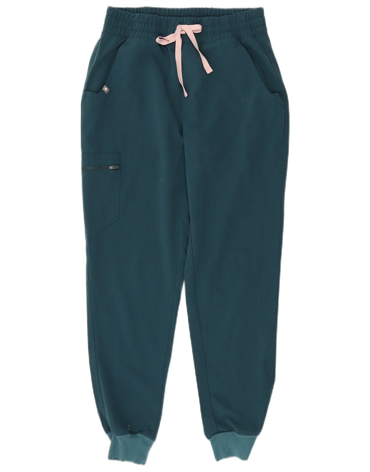 FIG Damen Cargo-Trainingshose, Jogginghose, UK 10, Größe S, grün, Polyester
