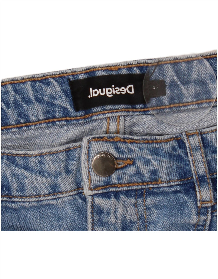 Desigual Damen Tapered Jeans EU 42 Large W31 L28 Blau