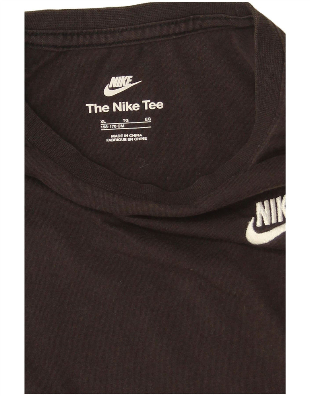 Nike Jungen-Top, langärmelig, 13–14 Jahre, XL, schwarze Baumwolle