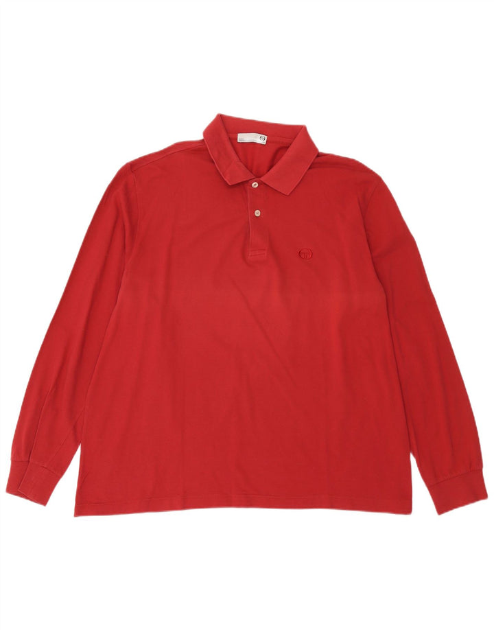 Milano Herren-Langarm-Poloshirt, Größe L, Rot