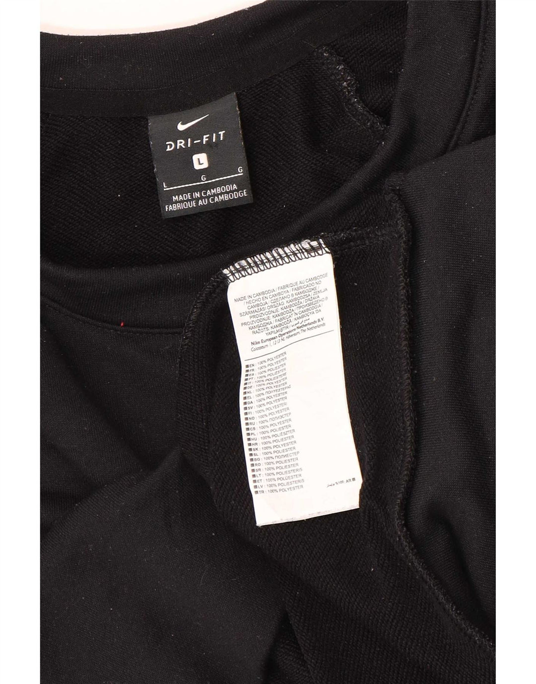 Nike Damen-Sweatshirt mit Dri-Fit-Grafik, übergroß, Gr. 16, Schwarz