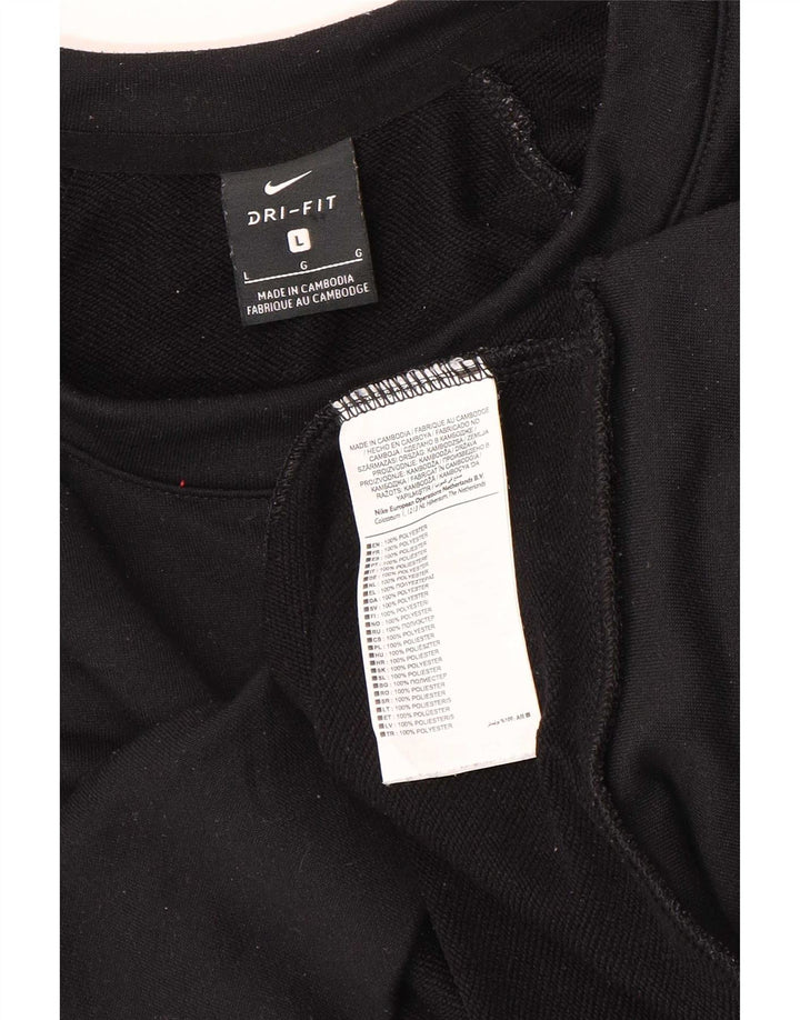 Nike Damen-Sweatshirt mit Dri-Fit-Grafik, übergroß, Gr. 16, Schwarz