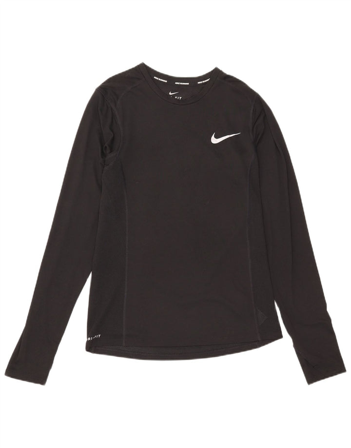 Nike Herren Dri Fit Top Langarm Small Schwarz Polyester