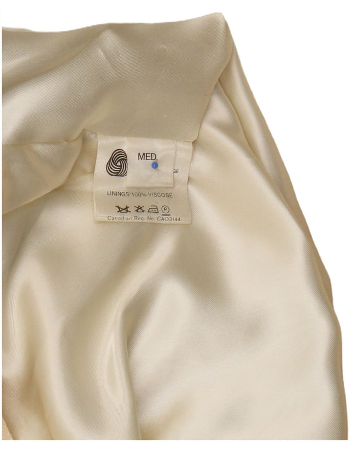 Jaeger Damen Übergroßer zweireihiger Mantel UK 14 Mittelbeige Schurwolle