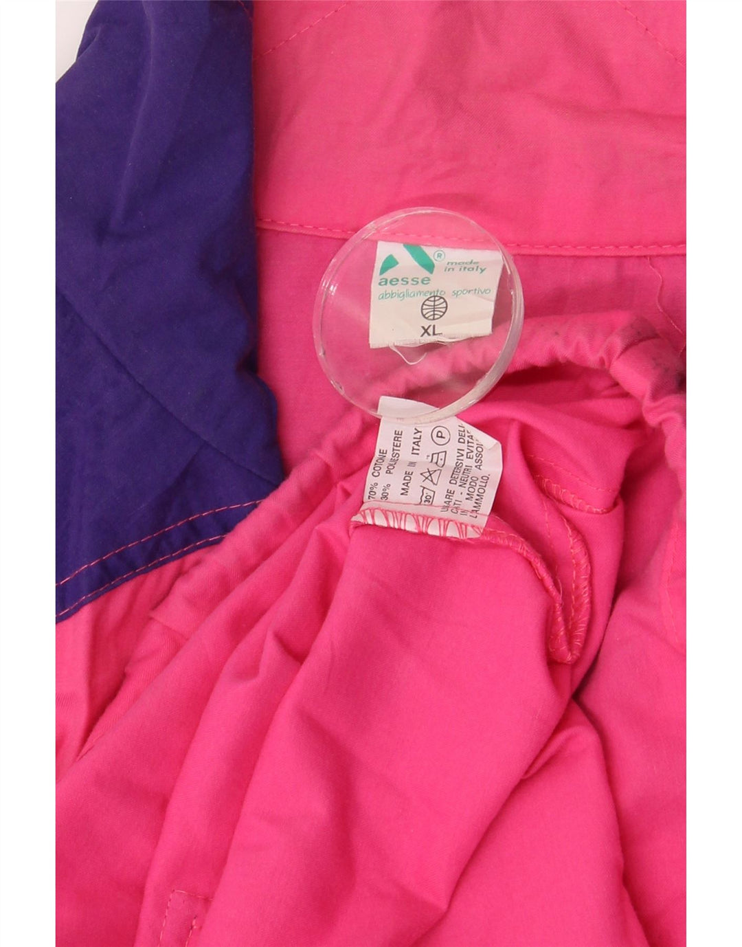 Aesse Herren-Pullover-Trainingsanzugoberteil mit Reißverschluss, XL, rosa, Colourblock-Baumwolle
