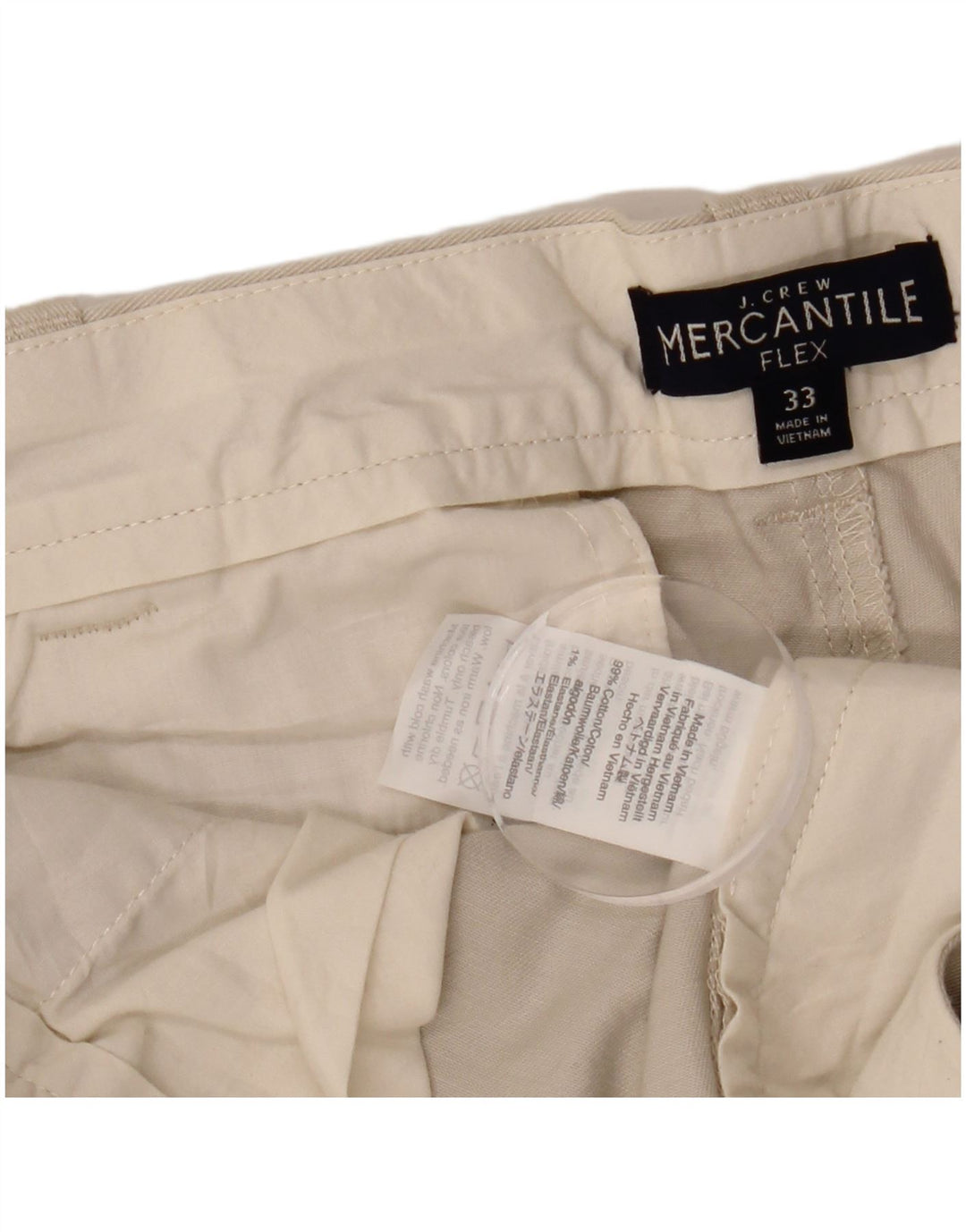 J. CREW Herren Mercantile Chino Shorts W33 Mittelbeige Baumwolle