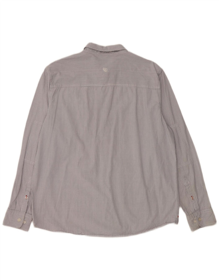 Fat Face Herrenhemd XL Blauer Nadelstreifen