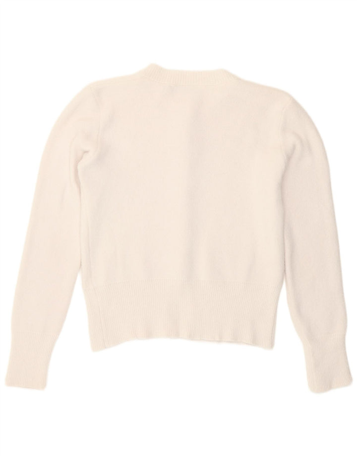 Zara Damen-Cardigan-Pullover UK 14 Large Weiß