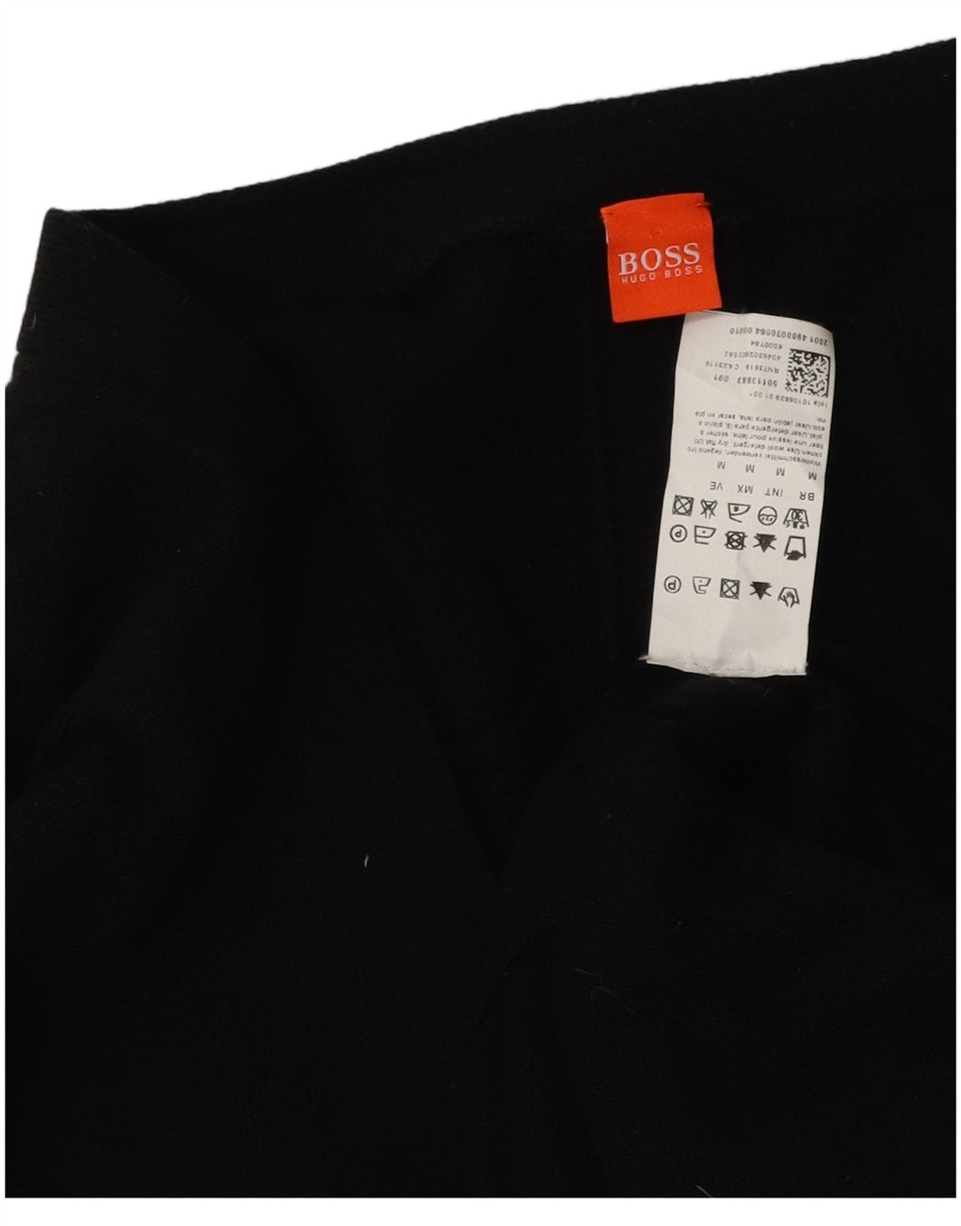 Hugo Boss Damen Figurbetontes Kleid UK 12 Mittelschwarze Wolle