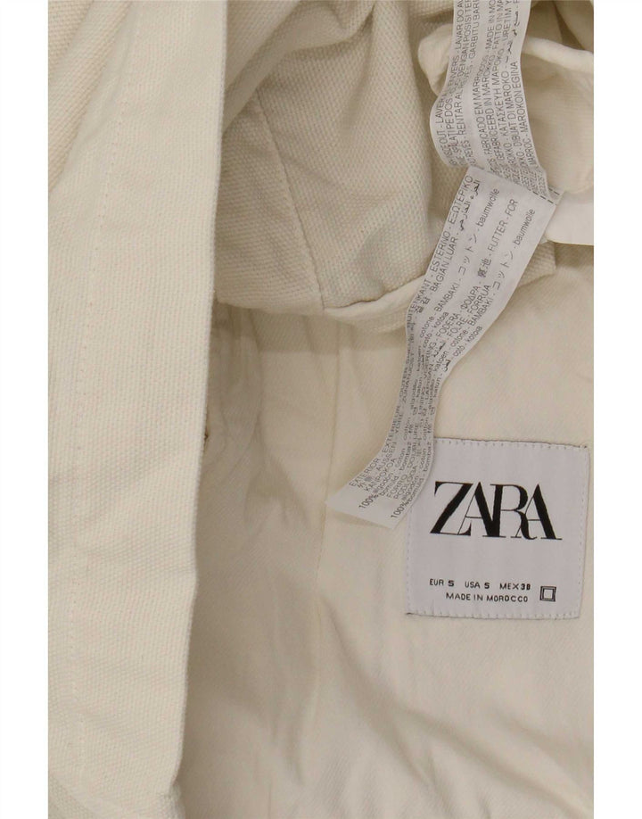 Zara Herren Utility Jacke UK 36 Small Beige Baumwolle