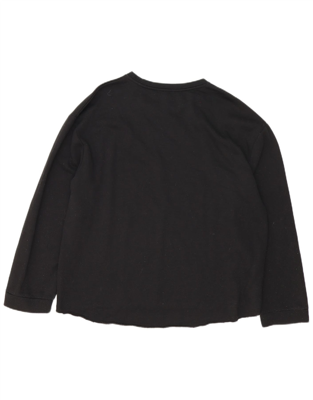 Zara Womens Trafaluc übergroße Bluse Top UK 16 große schwarze Baumwolle