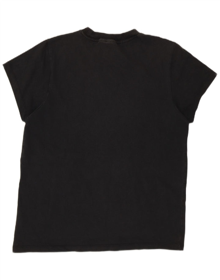 Adidas Damen Graphic T-Shirt Top UK 12 Medium Schwarz